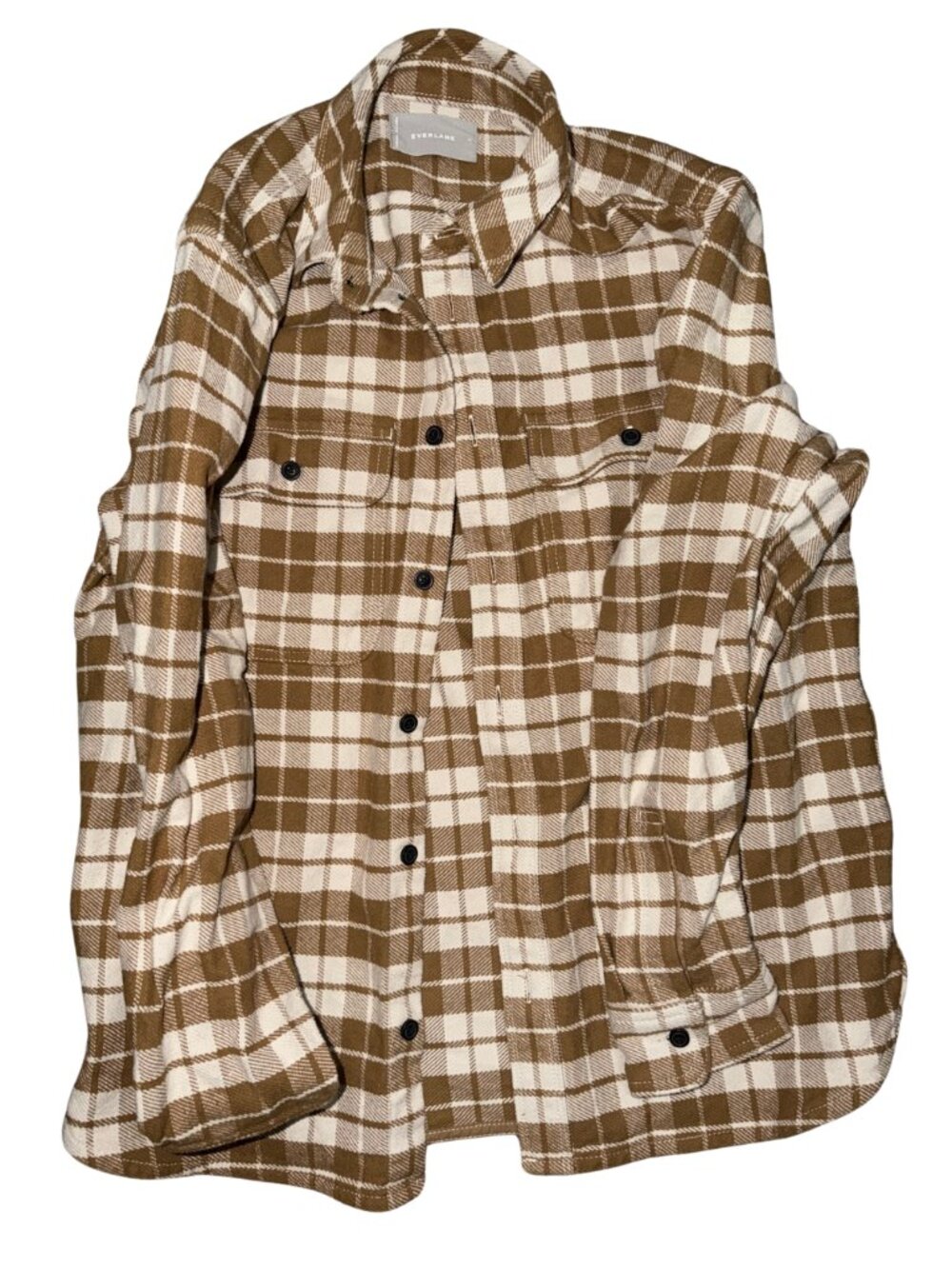 Everlane Brown Plaid Overshirt / Flannel — Size M